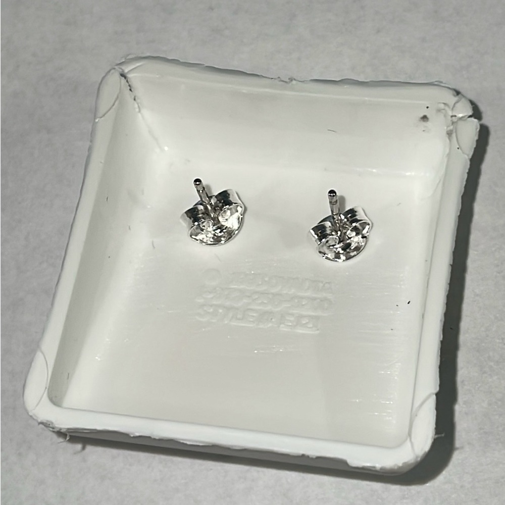 NWT STERLING SILVER & CR RUBY, SAPPHIRE EARRINGS 925 5 ct. Royalcore - Picture 3 of 4
